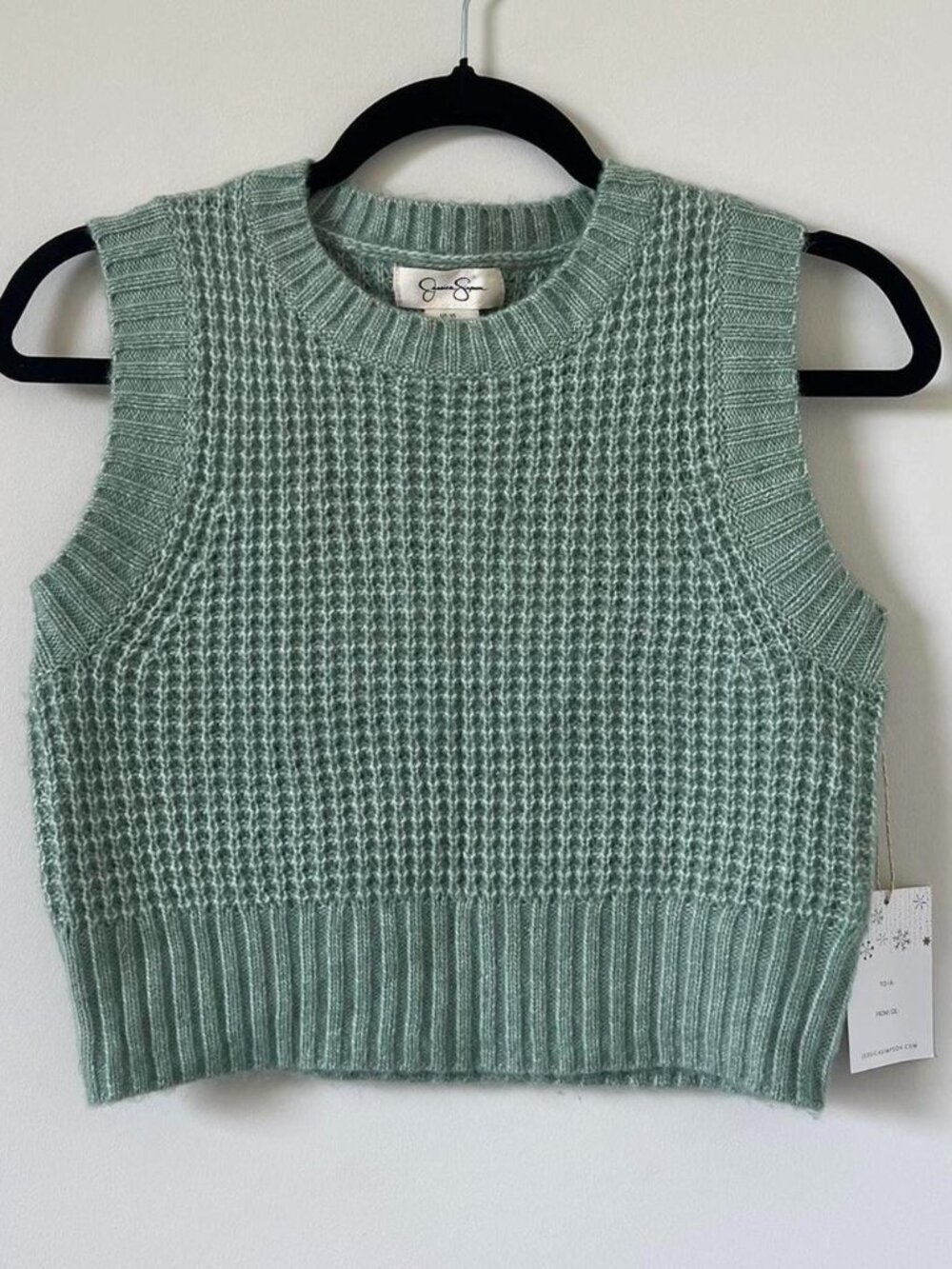 Jessica Simpson XS Green Knit Sleeveless Sweater